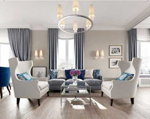 Американский стиль в интерьере гостиной