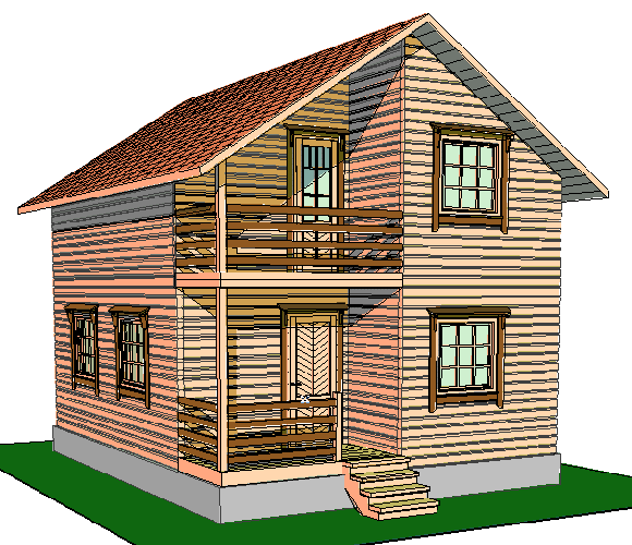 Проекты дачных домиков из пеноблоков