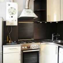 Кухня в хрущевке с газовой колонкой: варианты размещения, 37 фото Кухня в хрущевке с газовой колонкой: варианты размещения, 37 фото