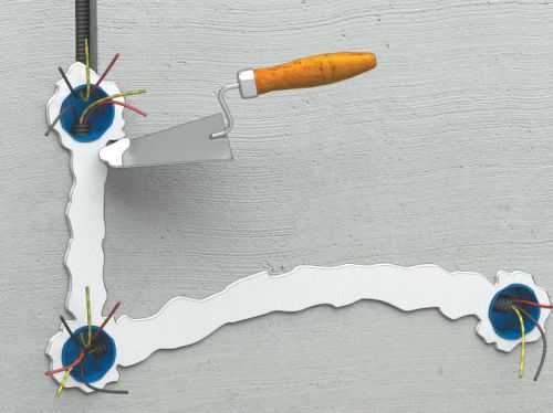 Монтаж скрытой электропроводки