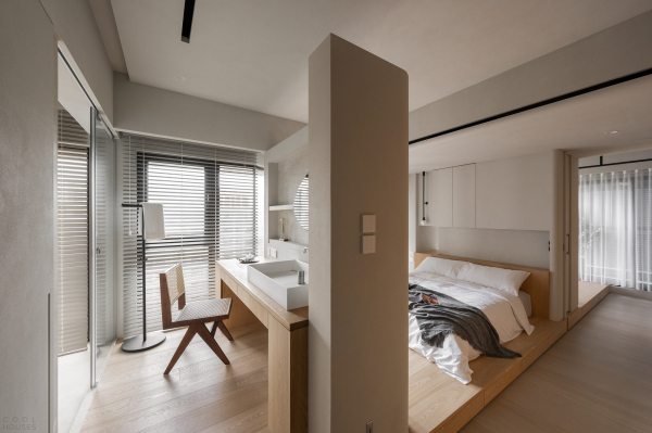 Квартира с плавным изогнутым дизайном