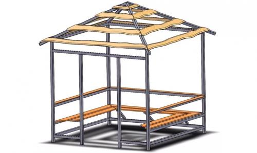 Беседка из профильной трубы Беседка из профильной трубы
