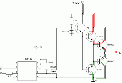 Драйвер полевого транзистора из дискретных компонентов
