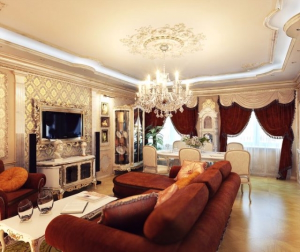 Интерьер гостиной в классическом стиле Интерьер гостиной в классическом стиле