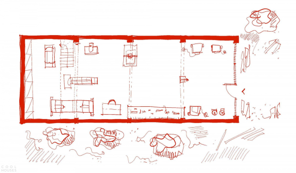 Многоуровневый лофт с индустриальной атмосферой