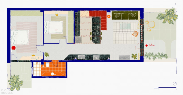 Многоуровневый лофт с индустриальной атмосферой